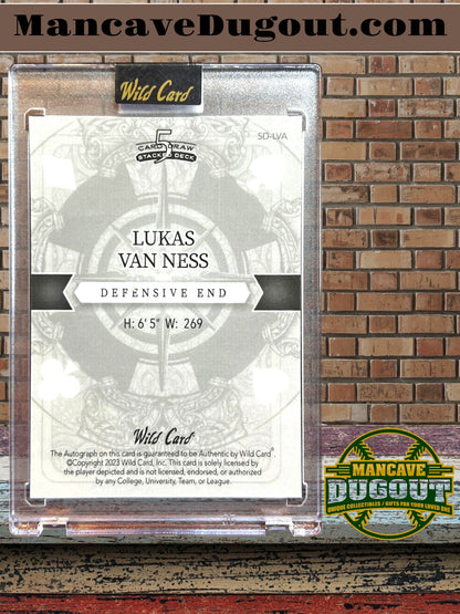 2023 Wild Card Five Card Draw – Stacked (10 of Diamonds) - Lukas Van Ness • Rookie Autograph • 1/1