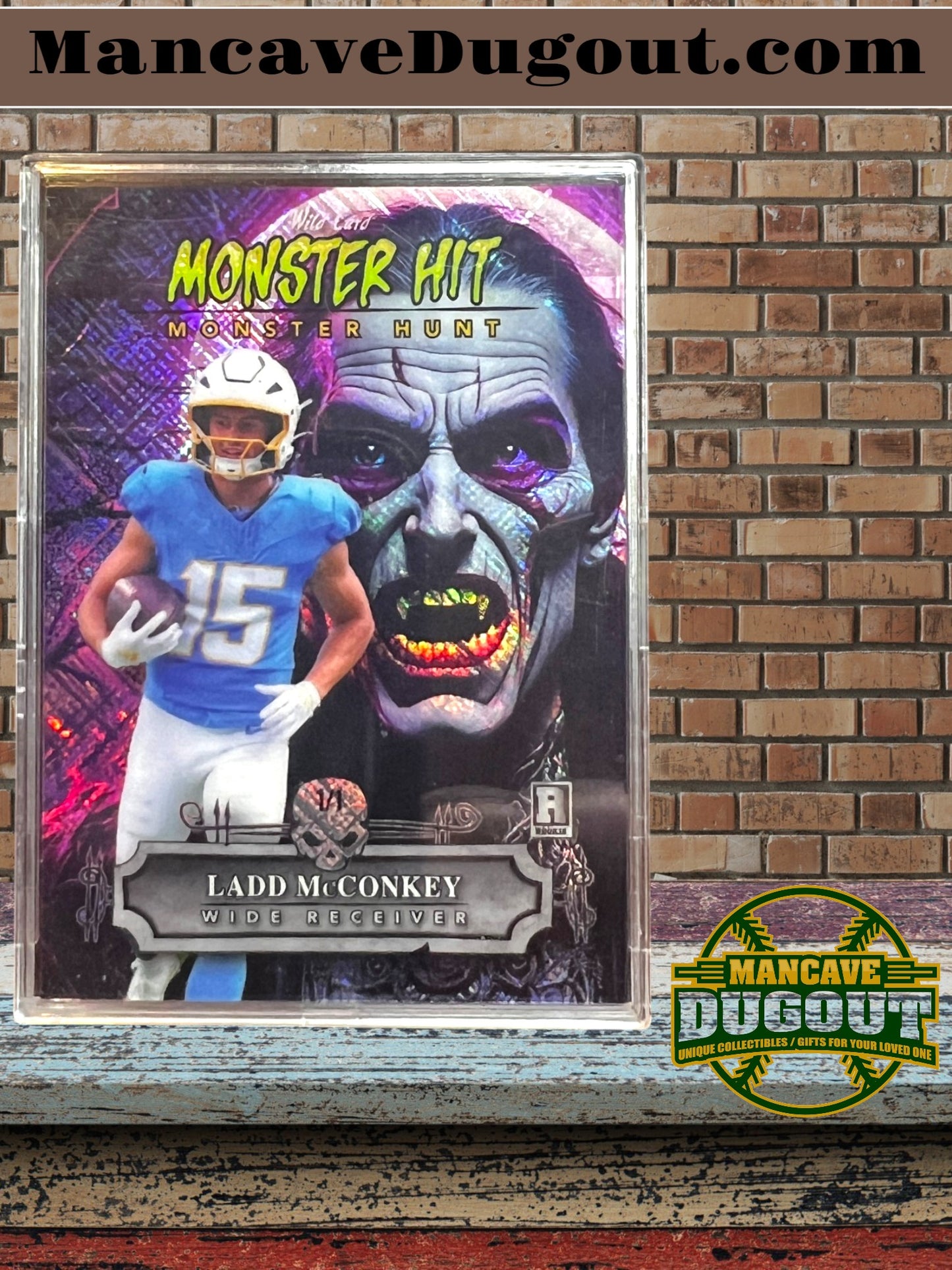 2024 Wild Card Monster Hit / Monster Hunt - Ladd McConkey • Rookie Card • 1/1 • MHD LM
