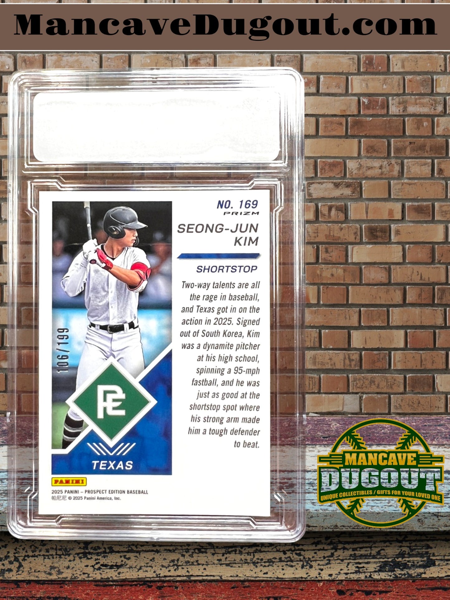 2025 Panini Prospect Edition - Seong Jun Kim — Holo Ticket Red #106/199 Texas Rangers Prospect
