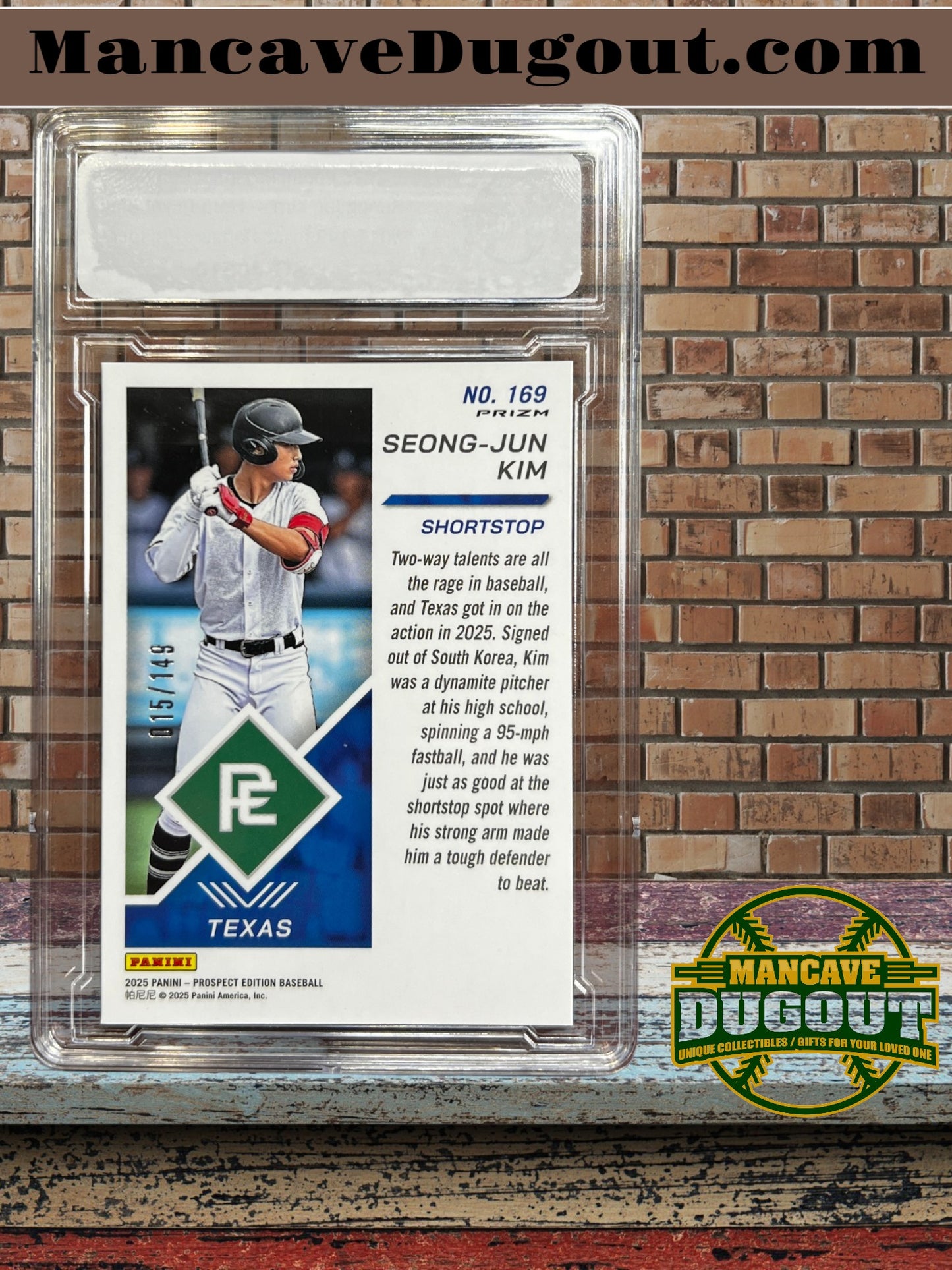 2025 Panini Prospect Edition - Seong Jun Kim — Holo Ticket Blue #015/149 Texas Rangers Prospect
