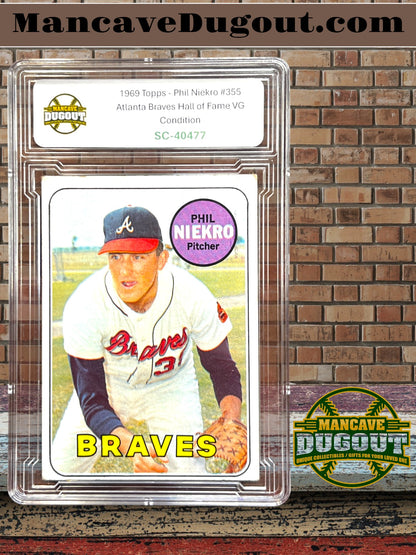 1969 Topps #355 - Phil Niekro — Atlanta Braves Hall of Fame — VG Condition