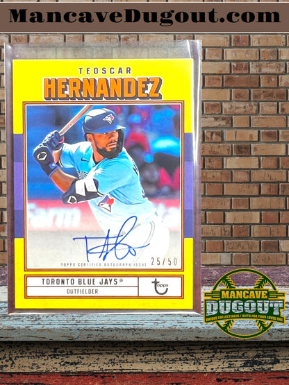 2022 Topps Brooklyn Collection - Teoscar Hernández — Autograph Serial Numbered 25/50