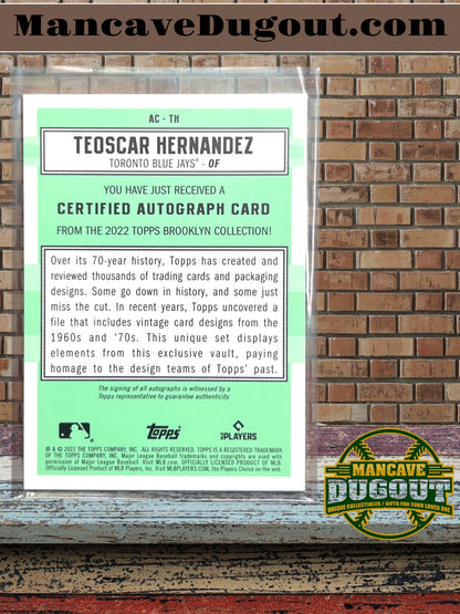 2022 Topps Brooklyn Collection - Teoscar Hernández — Autograph Serial Numbered 25/50