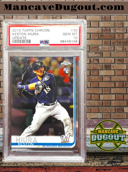 Keston Hiura — 2019 Topps Chrome Update - Rookie Card #38 - PSA 10 Gem Mint