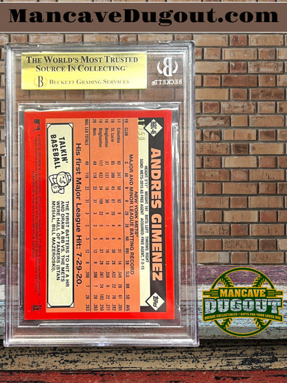 Andrés Giménez — 2021 Topps - ’86 Topps Silver Pack Chrome — Gold Refractor #86BC46 (RC) - Serial Numbered 17/50 - BGS 9.5 Gem Mint