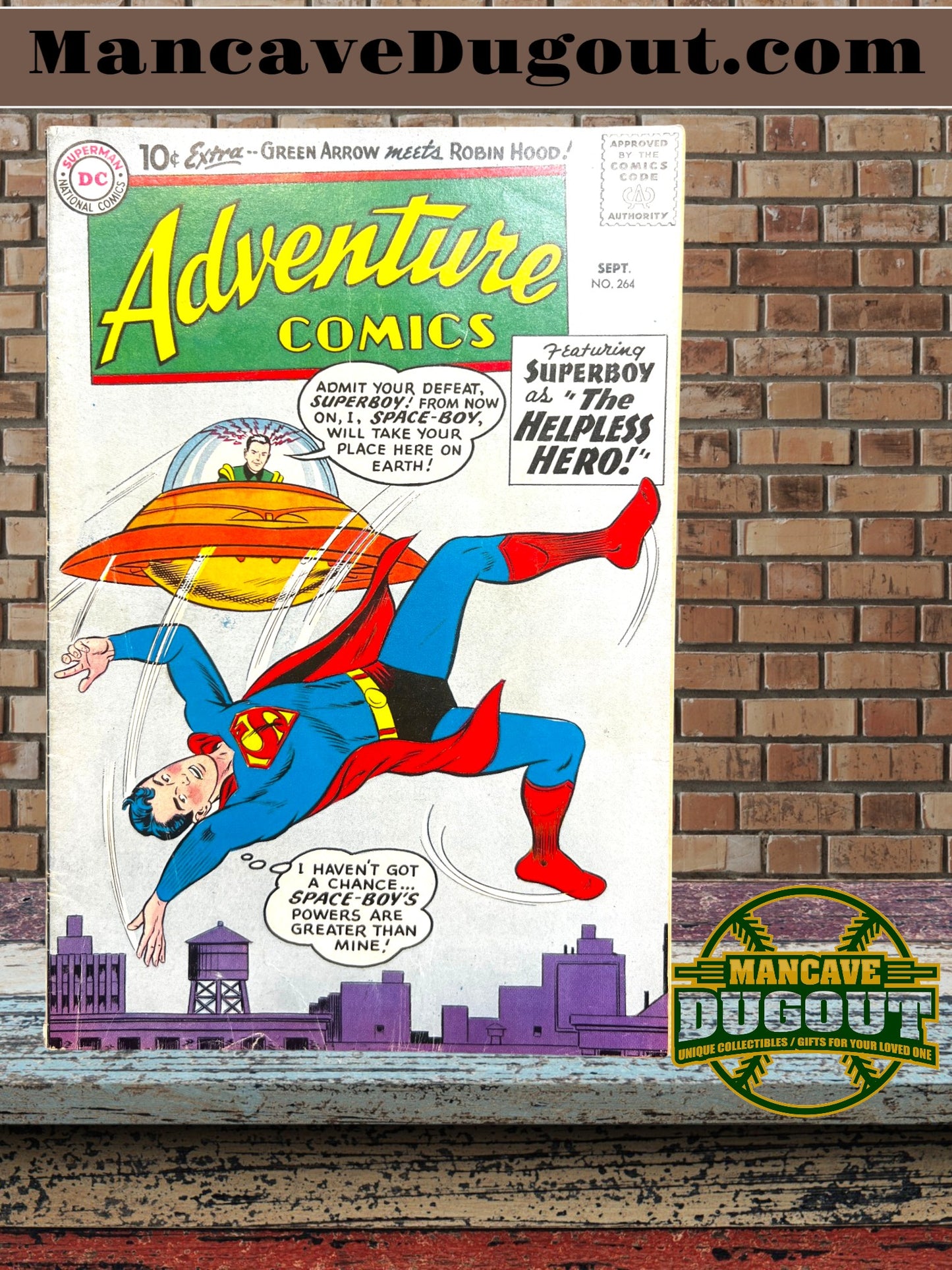 Adventure Comics #264 (September 1959) — Silver Age DC Anthology Issue - “The Helpless Hero”