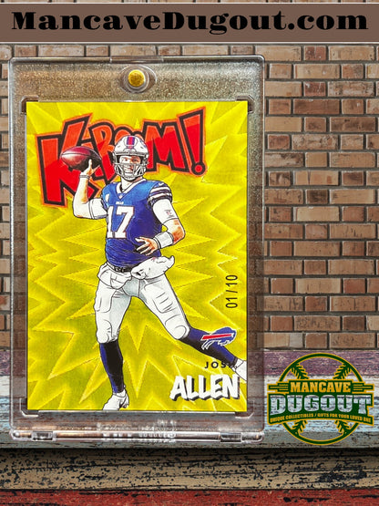 2021 Panini Absolute – Artist Kaboom Display Card - Josh Allen – Buffalo Bills - Ultra Limited: 1 of 10