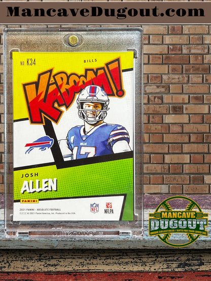 2021 Panini Absolute – Artist Kaboom Display Card - Josh Allen – Buffalo Bills - Ultra Limited: 1 of 10