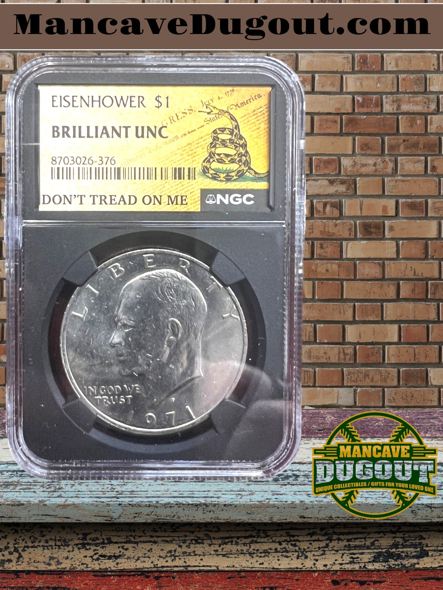 1971 D Eisenhower Dollar — NGC Brilliant AU