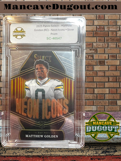 2025 Panini Select – Matthew Golden (RC) - Neon Icons • Silver Prizm