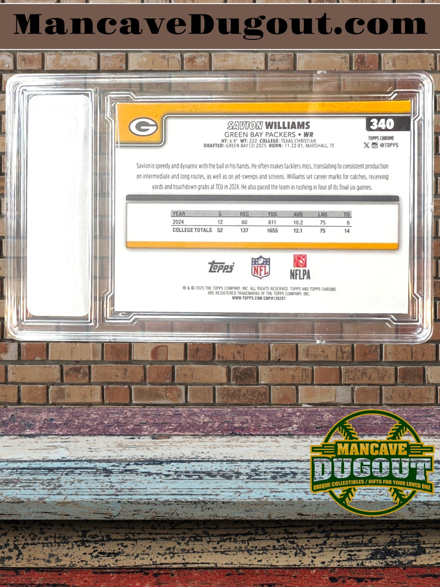 2025 Topps Chrome – Savion Williams (RC) - Base Rookie • #340