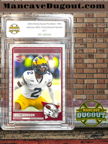 2025 Panini Score Football - Will Johnson (RC) • Scoreboard Variant #11