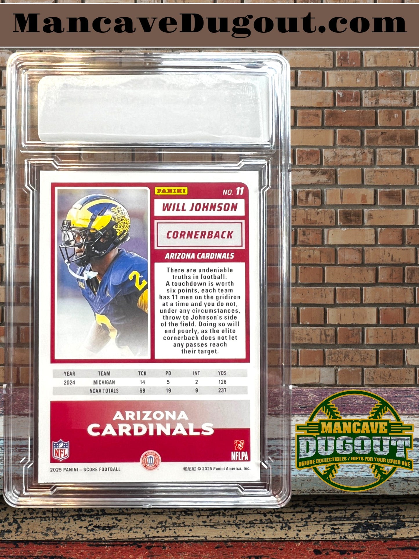 2025 Panini Score Football - Will Johnson (RC) • Scoreboard Variant #11