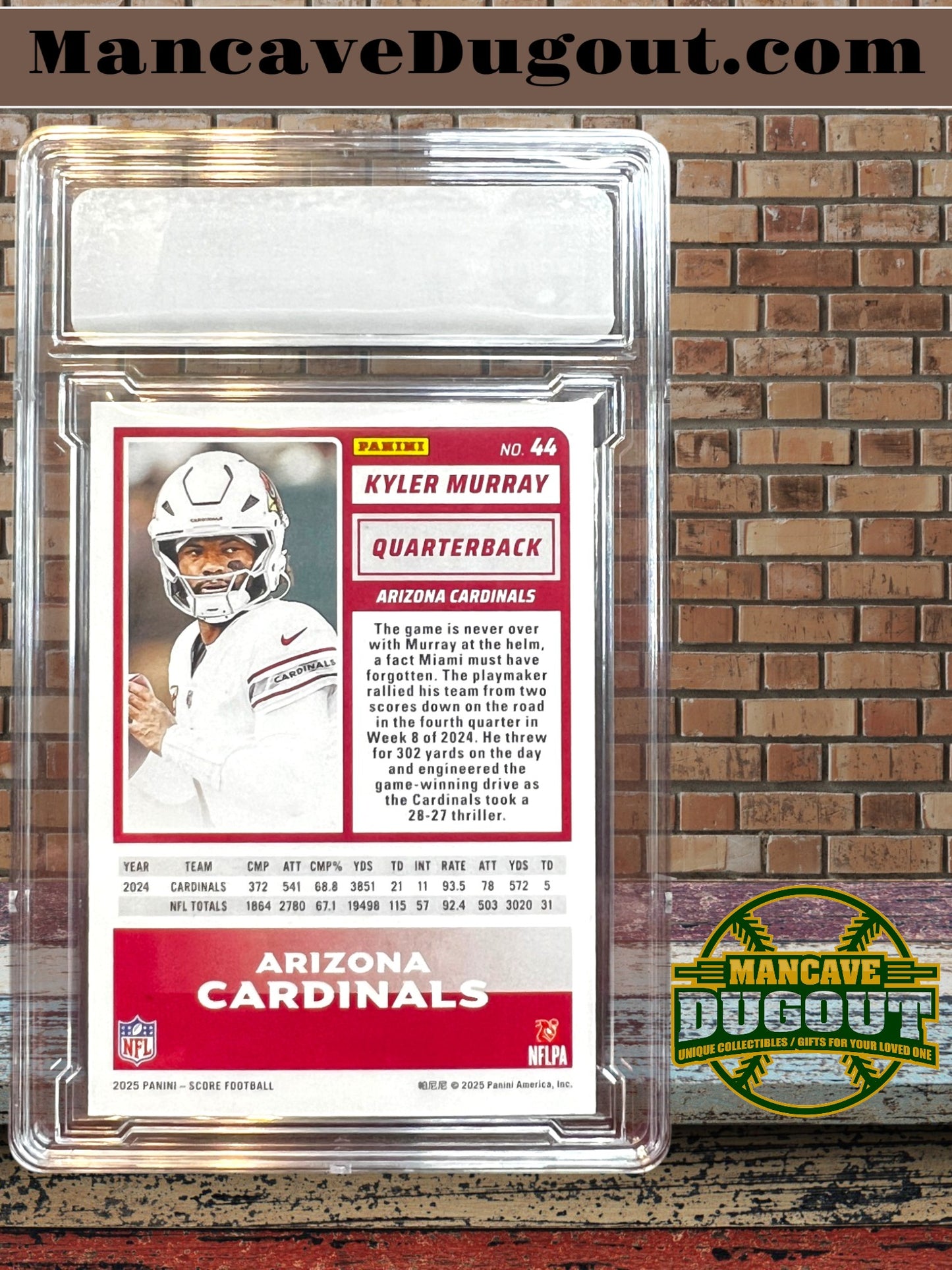 2025 Panini Score Football - Kyler Murray • Showcase Parallel #44 • Serial 1/250 • Arizona Cardinals