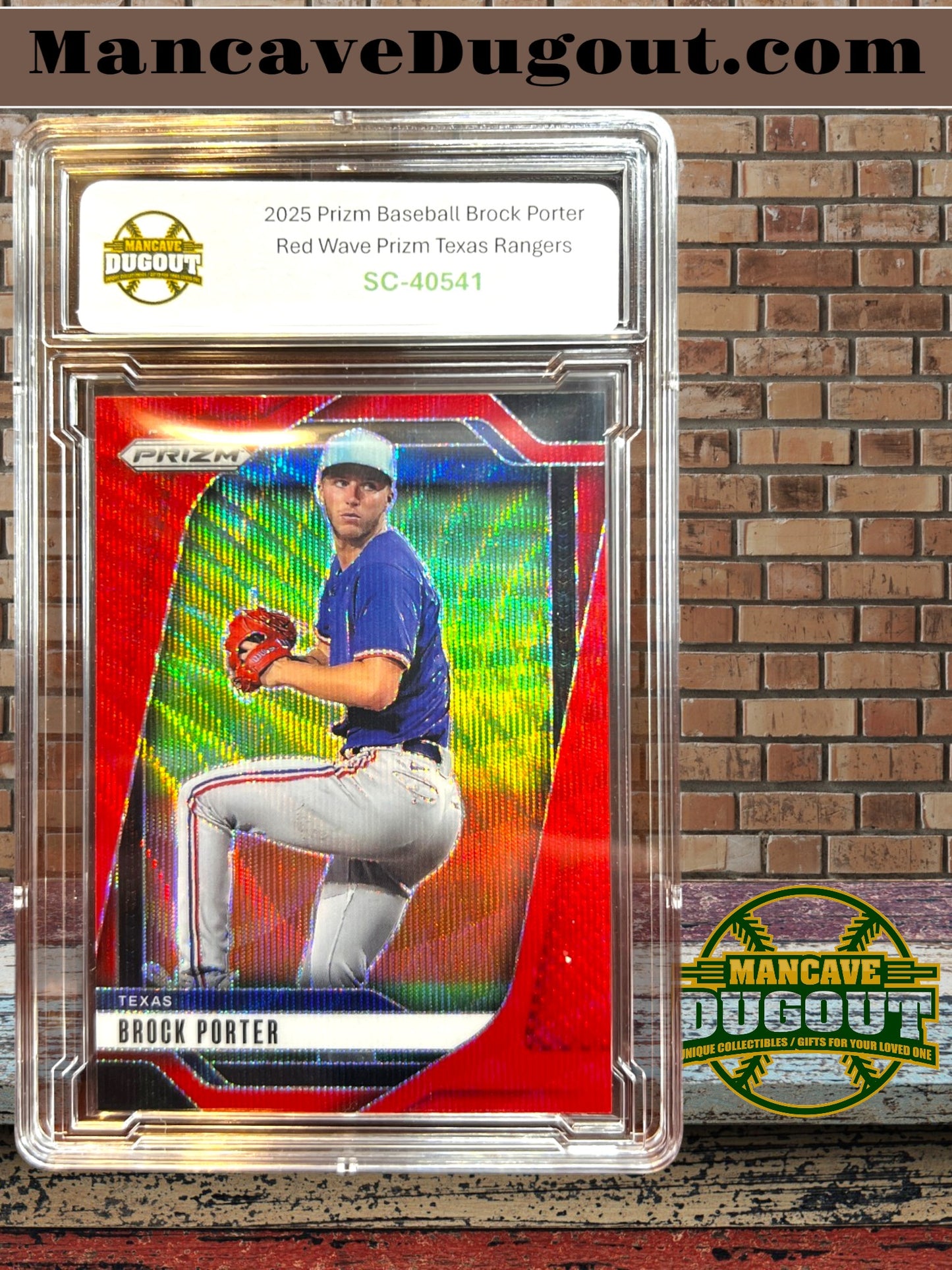 2025 Panini Prizm Baseball - Brock Porter • Red Wave Prizm Texas Rangers