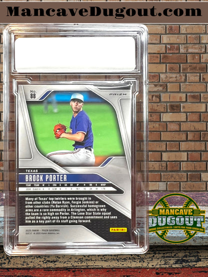 2025 Panini Prizm Baseball - Brock Porter • Red Wave Prizm Texas Rangers