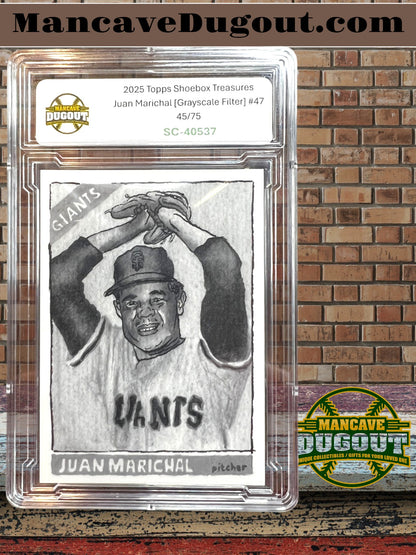 Juan Marichal – 2025 Topps Shoebox Treasures - Grayscale Filter • #47 • Serial #45/75