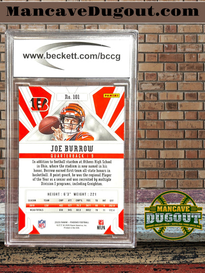 Joe Burrow 2020 Panini Phoenix Fire Burst #101 Rookie Card – BCCG 8