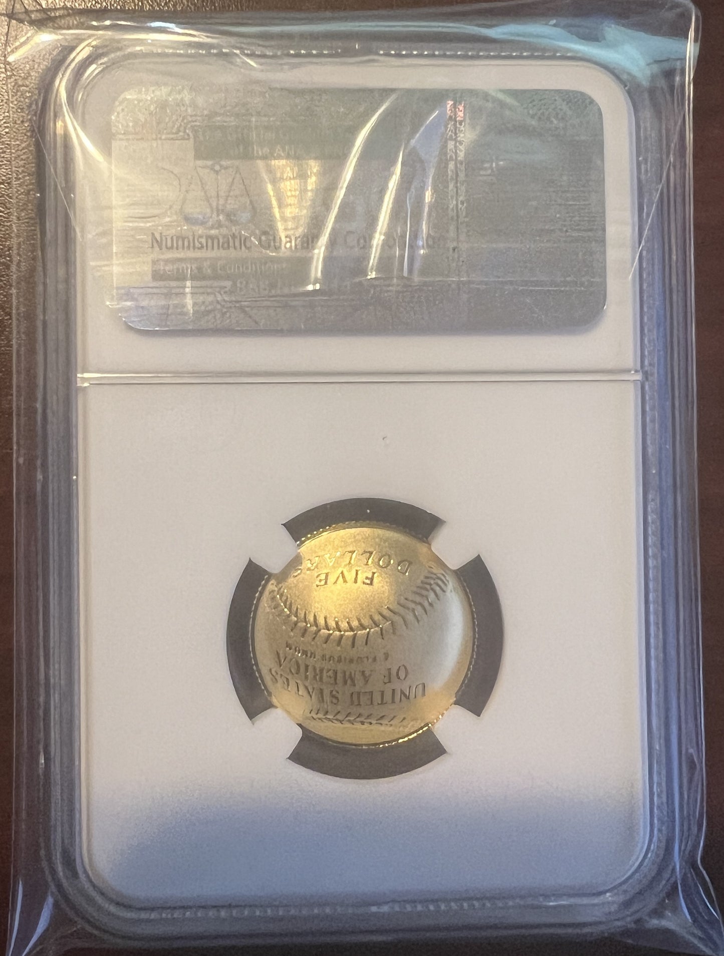 2014-W BASEBALL HALL OF FAME $5 Gold Coin Commemorative NGC PF70 – Ultra Cameo