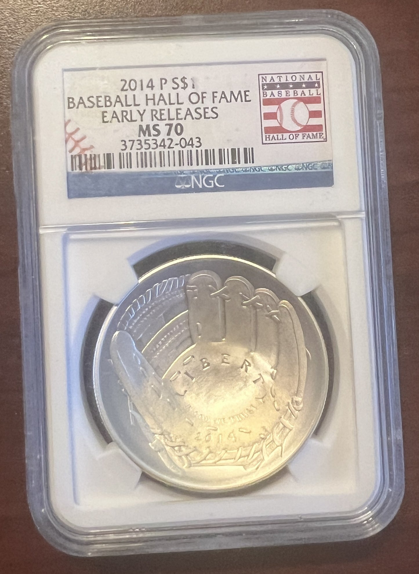 2014 Baseball Hall of Fame Silver Dollar – MS70