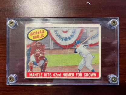 1959 Topps #461 MICKEY MANTLE  Hits 42nd Home Run for Crown Baseball Thrills (Not Graded)