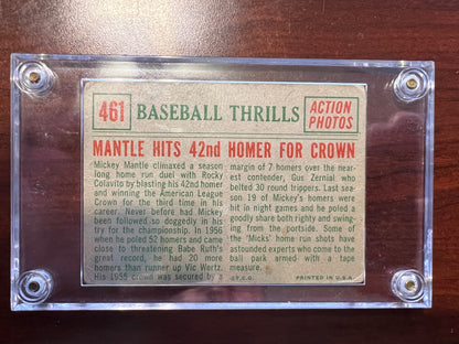 1959 Topps #461 MICKEY MANTLE  Hits 42nd Home Run for Crown Baseball Thrills (Not Graded)