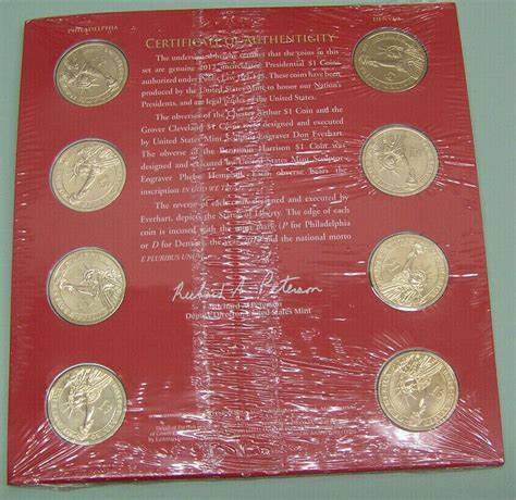 2012 US Mint Presidential $1 Coin Uncirculated Set