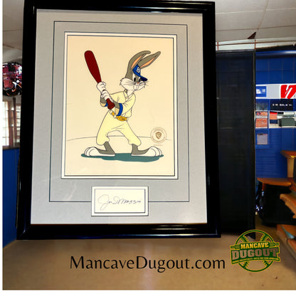 1992 Warner Brothers Bugs Bunny Baseball Limited Edition Looney Toons Sericel – With Joe DiMaggio Autograph!