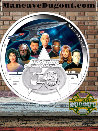 2017 Perth Mint Star Trek Next Generation 30th Anniversary 2oz Silver Proof Coin (Only 3,000 Minted)