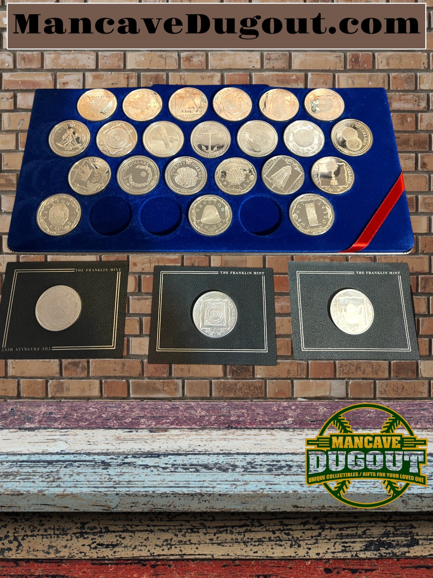 British Virgin Islands $20 Treasure Coins of the Caribbean Complete Set 25 Coins