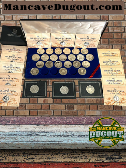 British Virgin Islands $20 Treasure Coins of the Caribbean Complete Set 25 Coins