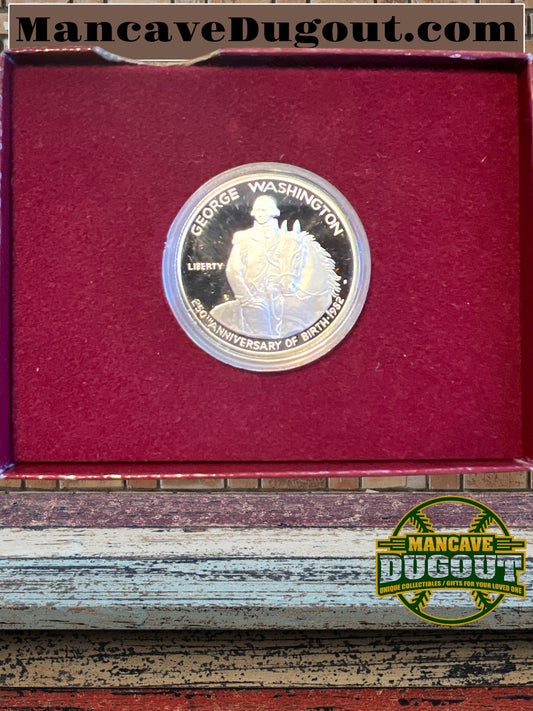 1982 -D George Washington BU Commemorative Proof Half dollar 90% silver-OGP and COA