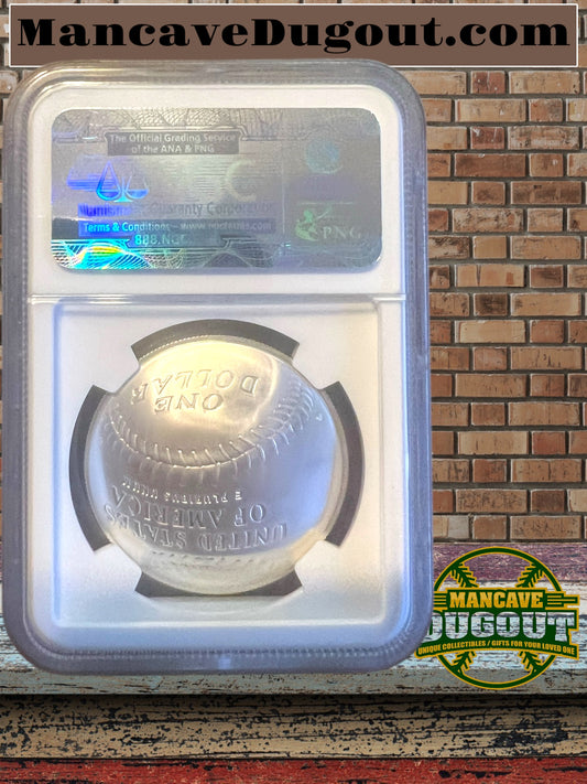 2014 Baseball Hall of Fame Silver Dollar – MS70