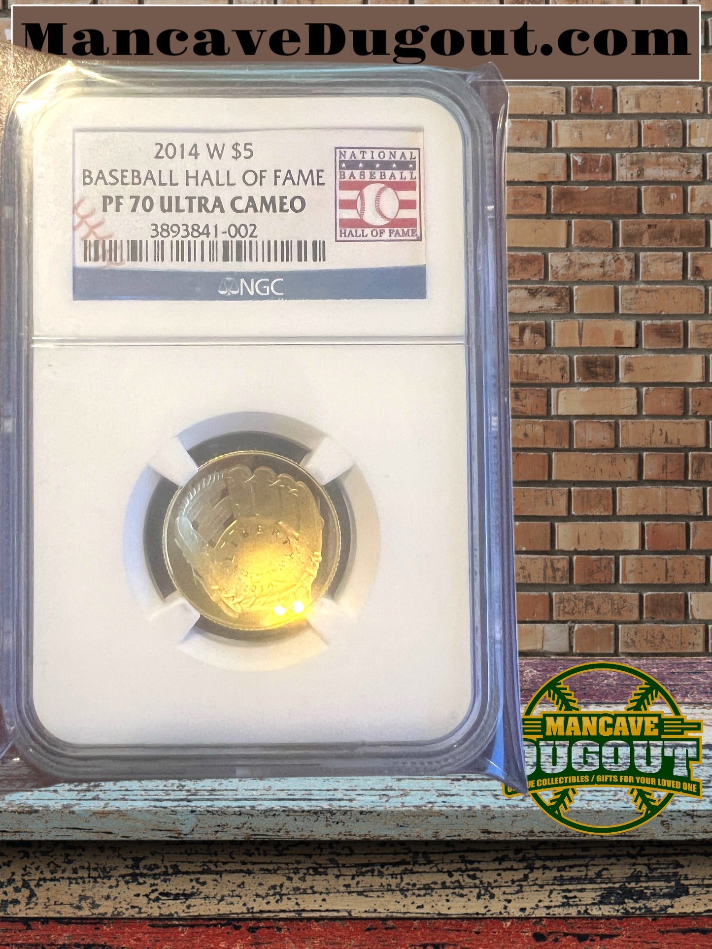 2014-W BASEBALL HALL OF FAME $5 Gold Coin Commemorative NGC PF70 – Ultra Cameo
