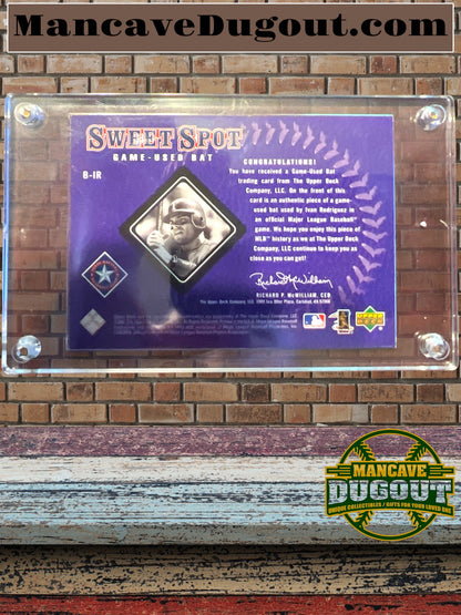 2001 Upper Deck Sweet Spot Game Used Bat #B-IR Ivan Rodriguez Texas Rangers NM