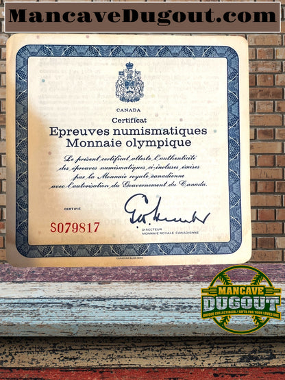 1976 Proof Silver Canadian Montreal Olympic Games 4 Coin Sterling Set Series 6