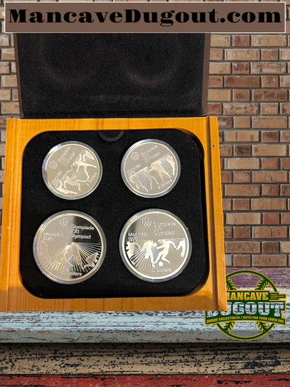 1976 Proof Silver Canadian Montreal Olympic Games 4 Coin Sterling Set Series 6