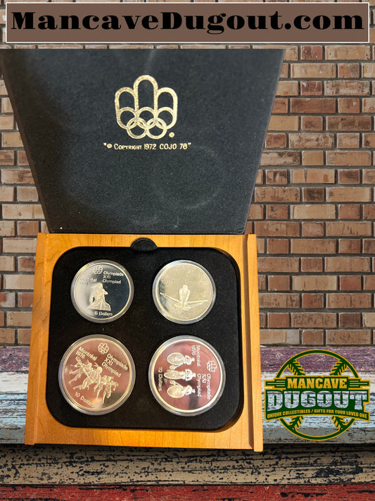 1976 Proof Silver Canadian Montreal Olympic Games 4 Coin Sterling Set Series 3