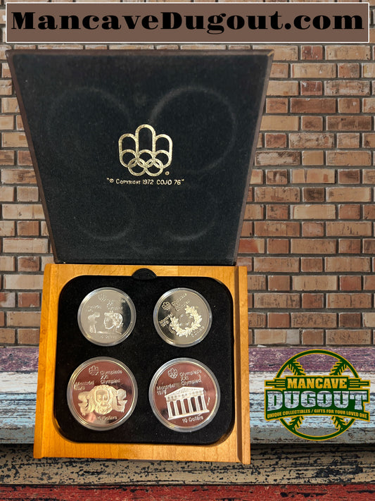 1976 Proof Silver Canadian Montreal Olympic Games 4 Coin Sterling Set Series 2