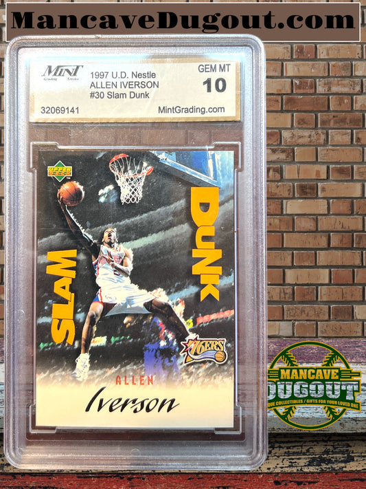 1997 Upper Deck Nestle Slam Dunk #30 Allen Iverson GEM MT 10