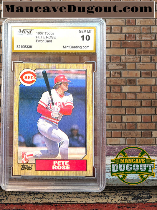 1987 Topps Pete Rose #200 ERROR card - Mint Grading 10 Gem Mint - RARE