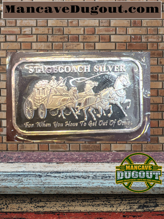 5 – One Ounce Stagecoach Silver Bars