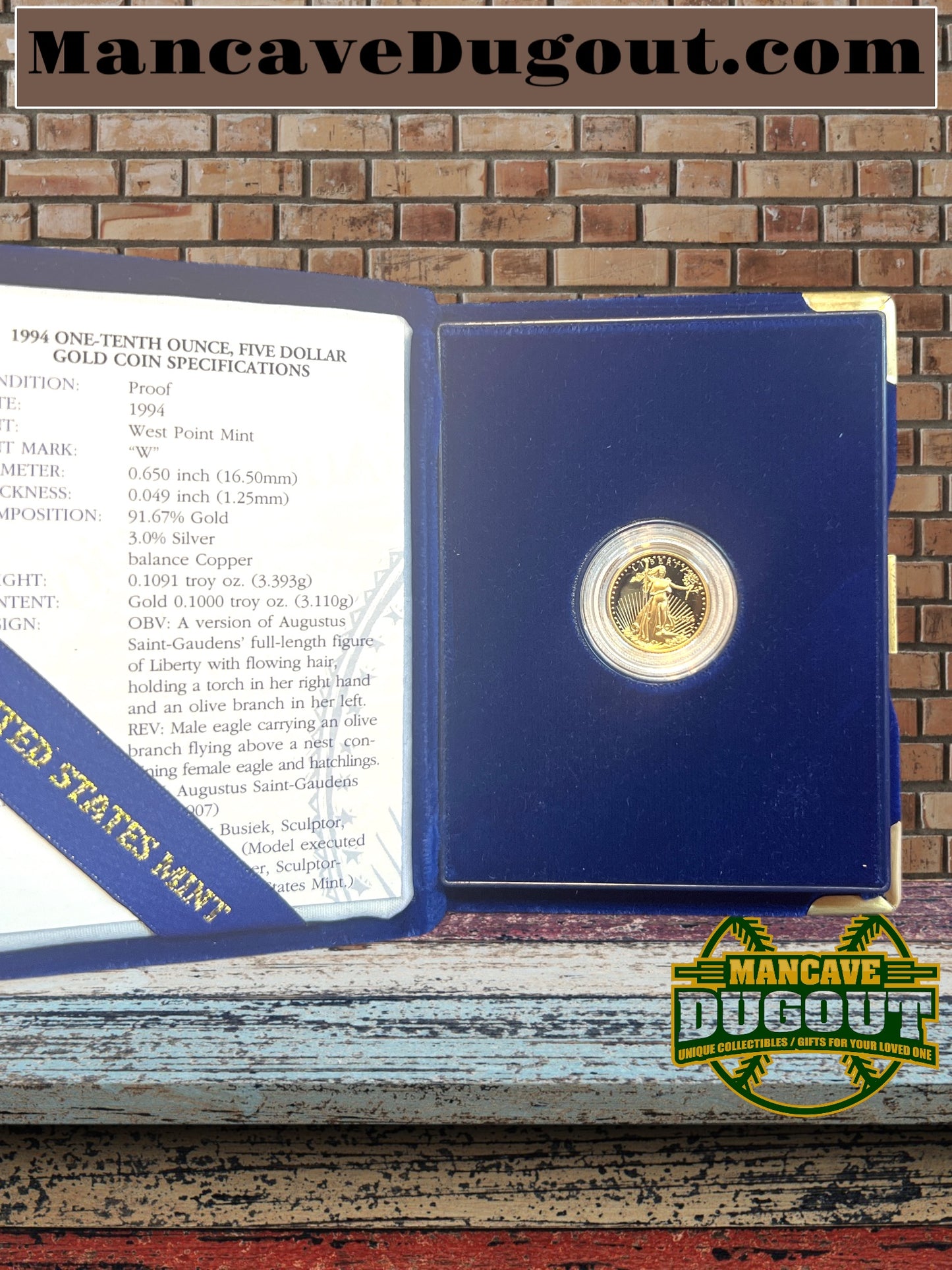 1994 American Eagle One-Tenth Ounce Gold Bullion Coin w/Box & COA