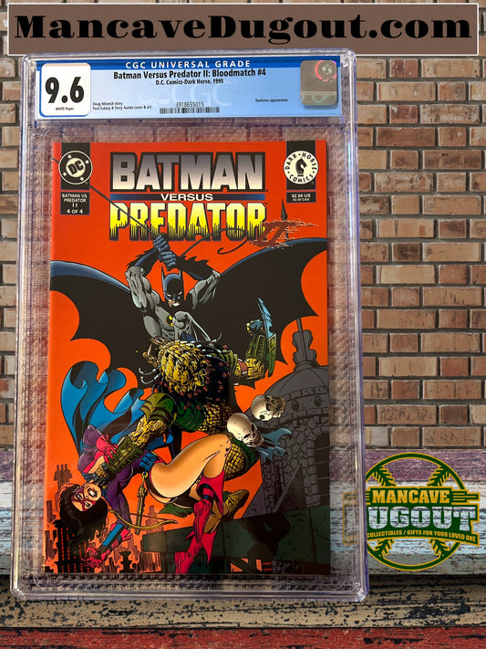 Vintage 1995 Batman vs Predator III #4 Comic Book-Graded 9.6