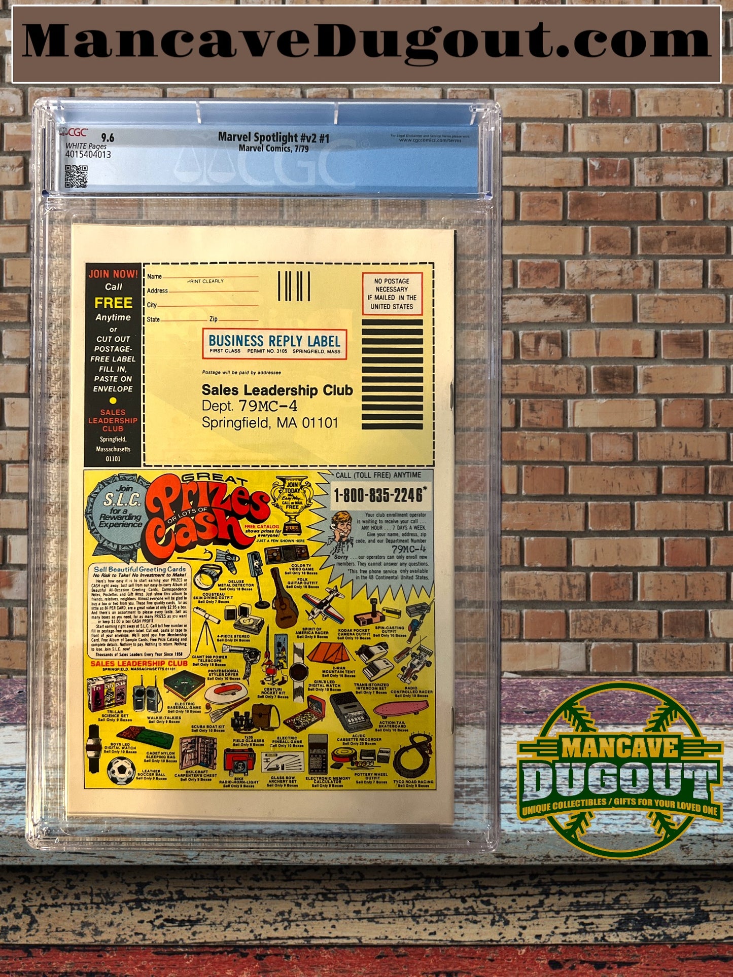 Vintage 1979 Marvel Spotlight 1 Comic Book – CGC 9.6 w/Diamond LHC