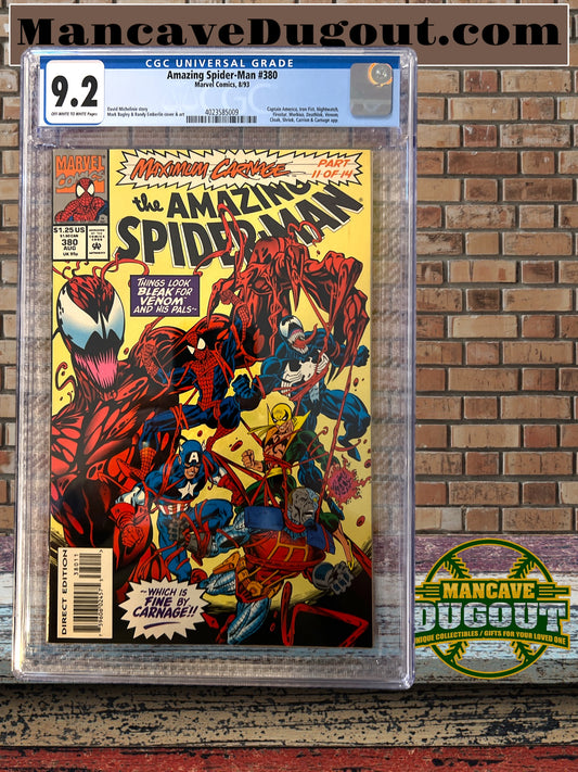 Vintage 1993 Amazing Spider-Man #380 Comic Book - CGC 9.2