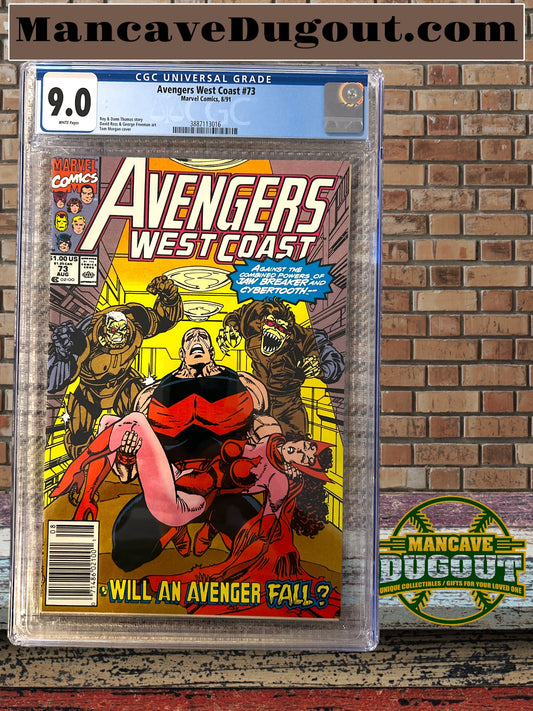 Vintage 1991 Avengers West Coast #73 Comic Book – CGC 9.0