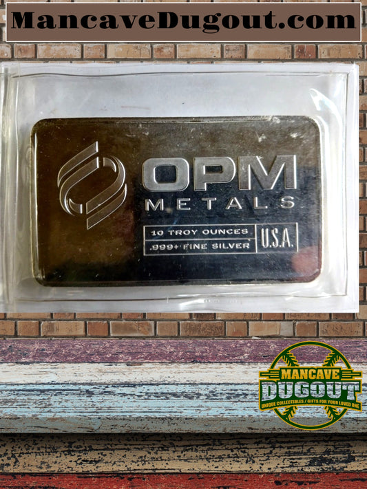 OPM Silver - 10 ozunce OPM silver bar (.999) sealed in plastic from mint.