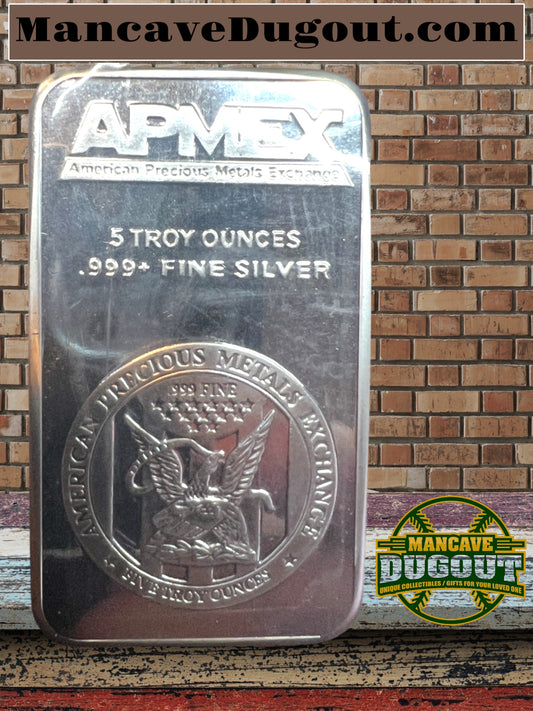5 oz Silver Bar APMEX .999 Fine
