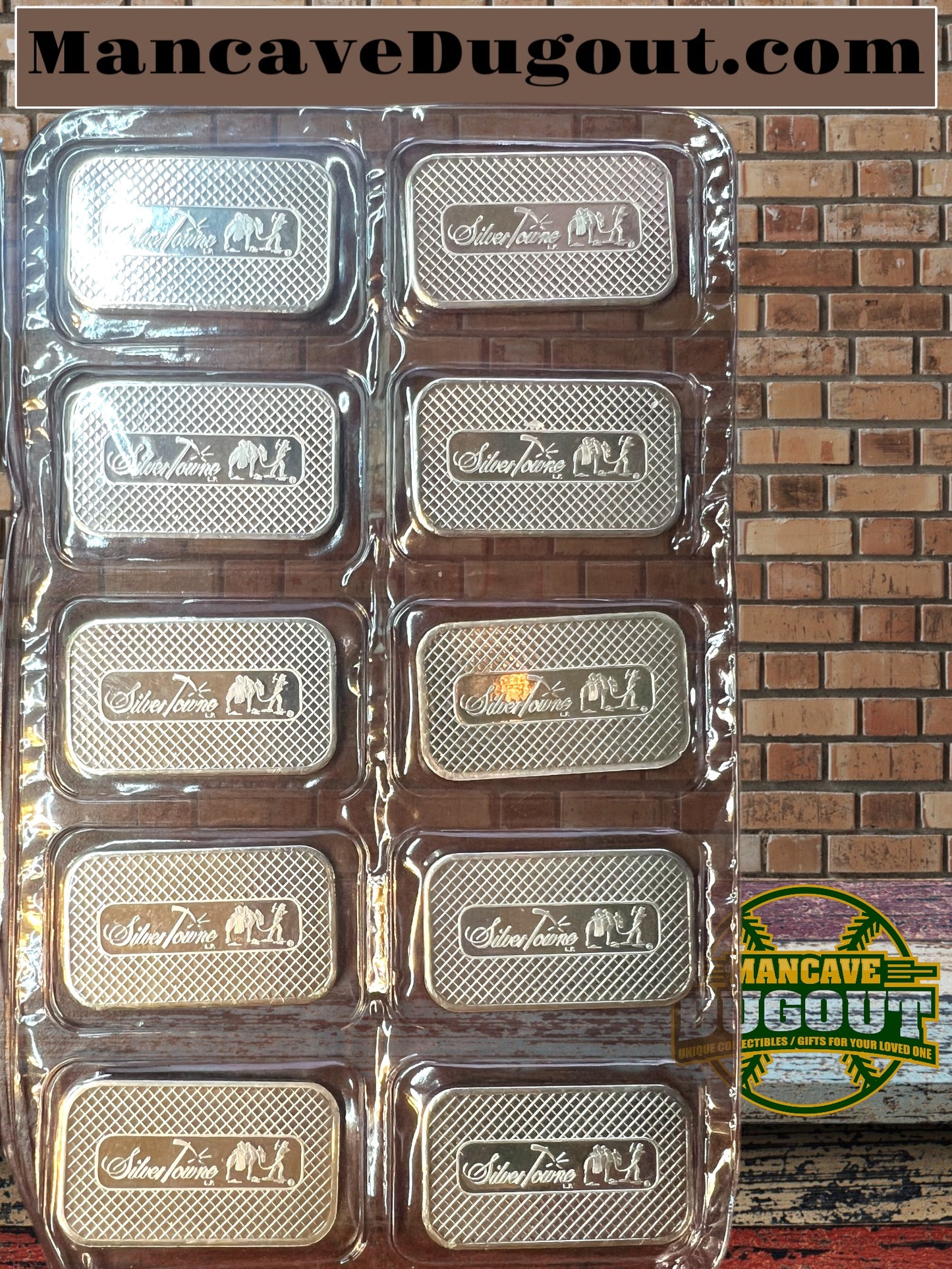 10 - 1 Oz Silver Bar - SilverTowne - Prospector in factory package